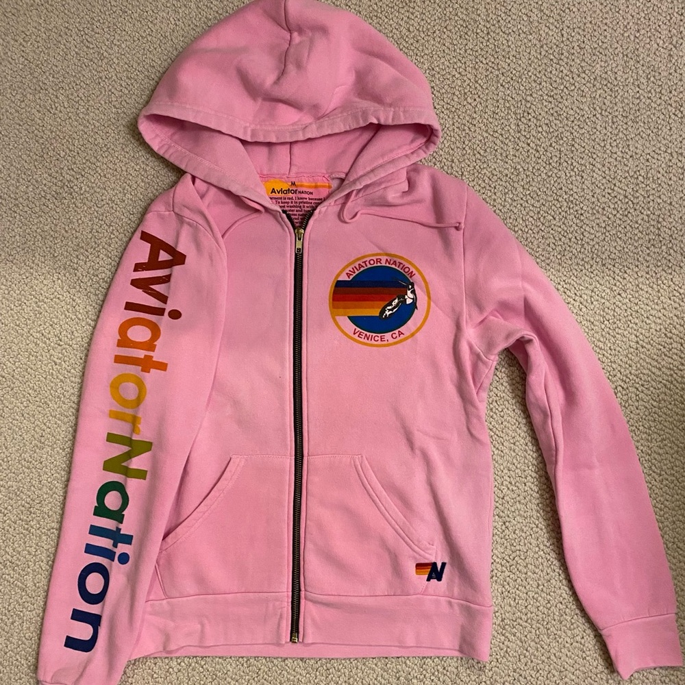 Zip Up Pink Super Cool Sweatshirt